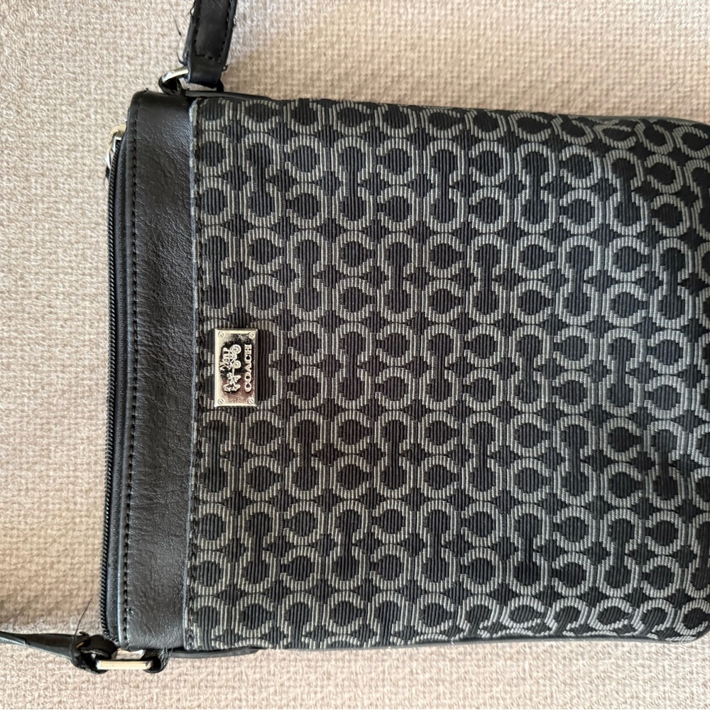 Coach Black and Gray Patterned Bag